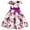 a-Purple7328, variant on FINALGANG Girls Kids Floral Print Dress Cap Sleeve Crewneck Satin Bow Waist Flared Skirt Princess Party Dress For Daily Wear Trendy Dress