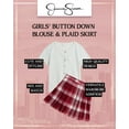 thumbnail image 2 of Jessica Simpson Girls' Skirt Set - 2 Piece Short Sleeve Button Down Blouse and Plaid Skirt (4-12), 2 of 7