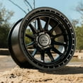 thumbnail image 3 of 4 x Lock Off-Road BAJA 17X9 6X139.7 +0mm Matte Black W/ Black Ring Rim 17 Inch, 3 of 3