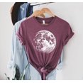 thumbnail image 3 of Moon Shirt for Women, Celestial Full Moon T-Shirt, Fall Clothing Gift for Her, Unique Moon, 3 of 6