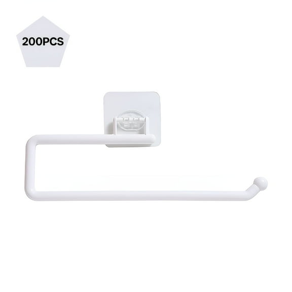 LAMIRO Paper Towel Holder White,Paper Towel Holder Wall Mount Paper Towel Rack Self Adhesive Under Cabinet Paper Towel Holder 11.2" Toilet Paper Holder for Kitchen Bathroom Cabinets
