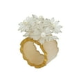 thumbnail image 4 of Saro Lifestyle Beaded Petal Delight Resin Napkin Ring (Set of 4), 4 of 5
