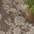thumbnail image 3 of Nourison 4' x 6' Garden Oasis Flatweave Indoor Outdoor Area Rug Mocha, 3 of 10