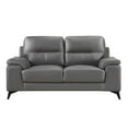 thumbnail image 5 of Lexicon Mischa Leather 2-Piece Upholstered Sofa Set in Dark Gray, 5 of 10