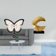 thumbnail image 2 of Reloj de pared acrílico con forma de mariposa y escultura de resina ondulada, obra decorativa para oficina, comedor, dormitorio, sala de estar, adorno, 2 of 8