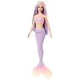 thumbnail image 5 of Barbie Mermaid Doll with Pink & Lilac Fantasy Hair & Headband Accessory, Toy with Shell-Inspired Bodice & Lavender Tail, 5 of 5