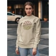 thumbnail image 2 of Don't Stop Smiling Groovy Style Sweatshirt Women -Image by Shutterstock, Female XX-Large, 2 of 4