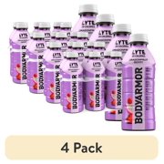 (4 pack) BODYARMOR Lyte Dragonfruit Berry Electrolyte Sports Drink Bottles, 20 fl oz, 6 Pack