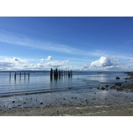 Canvas Print Dock Seattle Ballard Boat Industry Fishing Broken