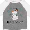 thumbnail image 4 of Inktastic Let It Snow Cute Snowman in Hat and Scarf Boys or Girls Long Sleeve Baby Bodysuit, 4 of 5
