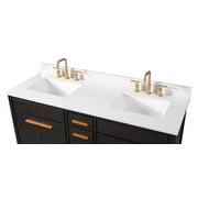 Tennant Brand 60 Modern Espresso/Wenge Bathroom Vanity with White Quartz Top