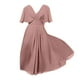 thumbnail image 1 of Gibobby Vestido de Verano para Mujer Temperamento de verano, vestidos de cintura media, belleza, temperamento Retro, manga larga, Color sólido, vestidos(Rojo,M), 1 of 3