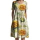 thumbnail image 1 of Vestido Medlor para mujer, bohemio, manga corta, estampado floral 2025, 1 of 6