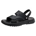 thumbnail image 1 of Sandals for Men, Breathable Open-Toe Design with Thick Rubber Sole, Adjustable Buckle Strap, Cushioned Insole for Arch Support, Non-Slip Traction, Fashion Casual Style, 1 of 9