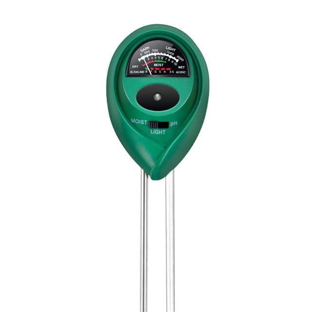 Medidor de humedad del suelo, pH y luz iPower 3 en 1 para interiores y exteriores