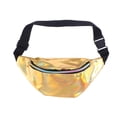 thumbnail image 1 of Sac Banane en Cuir PU Holographique Mode pour Femmes Filles (Or), 1 of 9