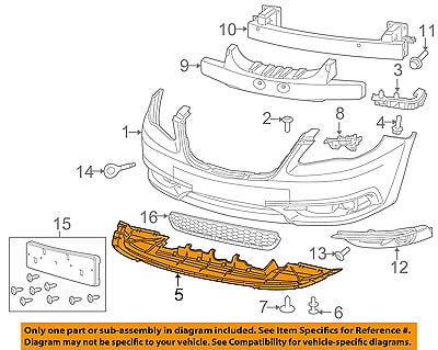 CHRYSLER OEM Front Bumper-Closure Panel 68105431AA