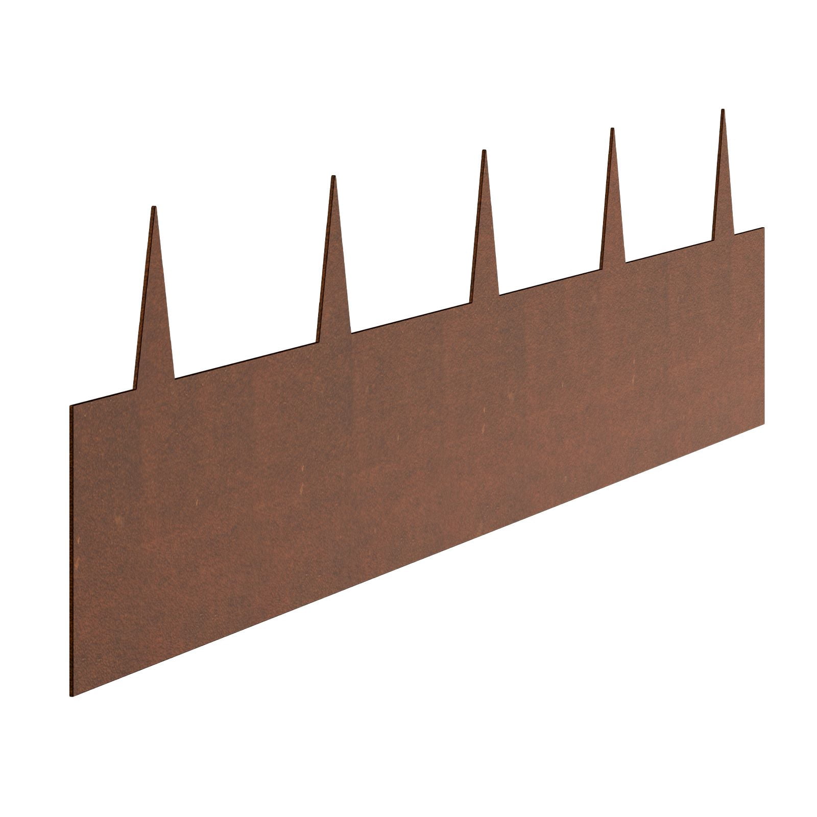 6 Pack Steel Landscape Edging 40 x 8 in Pre-Rusted Weather-Resistant Bendable Garden Border with Shark Spike Lawn Edging for Flower Bed Yard Pathway Divider