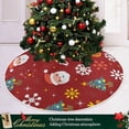 thumbnail image 6 of FMSHPON Christmas Reindeer Santa Pattern Xmas Christmas Tree Skirt Stand Mat for Holiday Party Decoration Indoor Outdoor 36 inches, 6 of 6