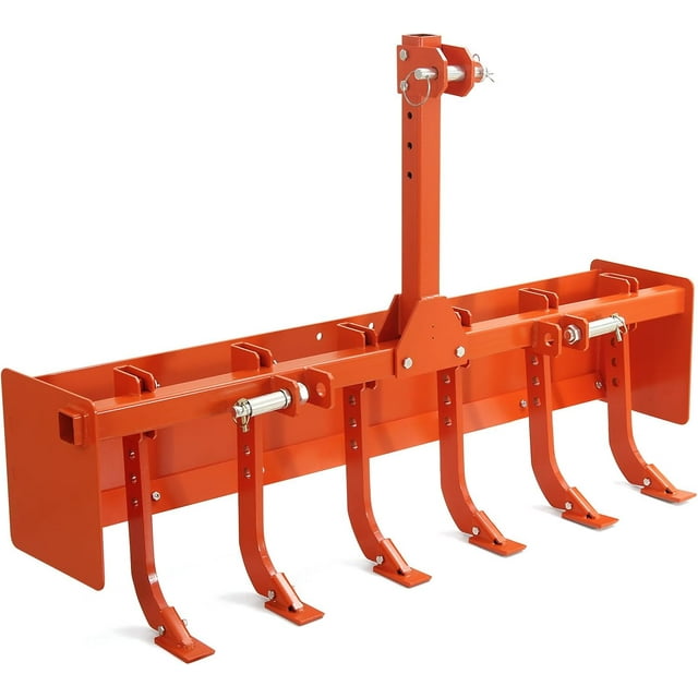 Bingirl 55" Box Blade for Tractor, Box Scraper for Tractor 3 Point Hitch, Box Blade Suitable for CAT-0 & CAT-1 Tractors