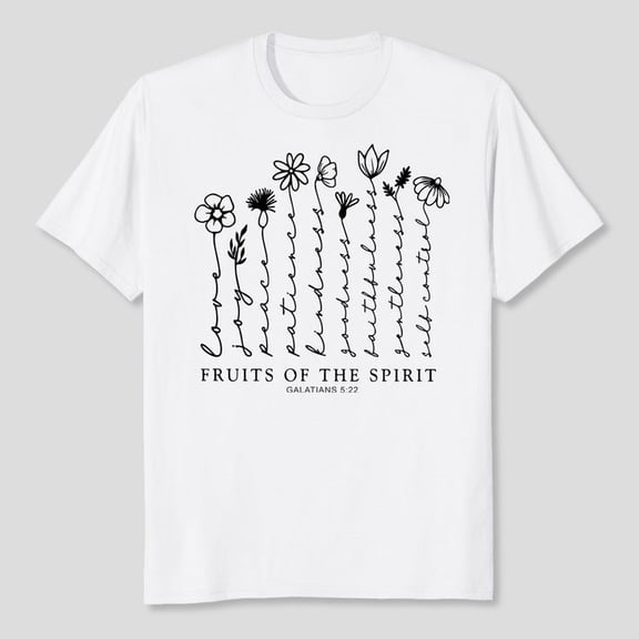 LBP Christian T-Shirts for Women Faith-Based Tee Top Fruit of The Spirit Shirt, Women's Graphic Tee 100% Cotton by TBun, Full Sizes S-5XL