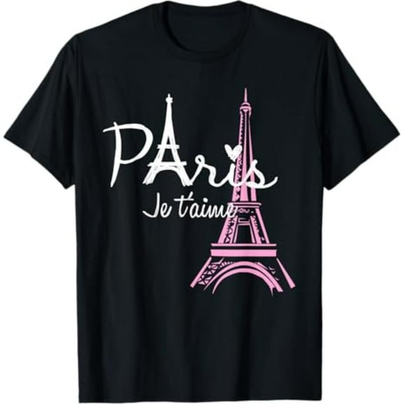 Fashion Graphic Tee,Tops Has Paris Eiffel Tower Print,Casual Round Neck Regular Fit T-shirts, Size(S-5XL)