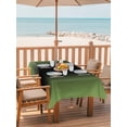 thumbnail image 2 of Outdoor Table Cloth with Umbrella Hole and Zipper,Dark Sea Green Black Ombre Waterproof Rectangle Tablecloth 60"x102",Modern Gradient Abstract Art Washable Table Cover for Outside Party Patio Picnic, 2 of 8