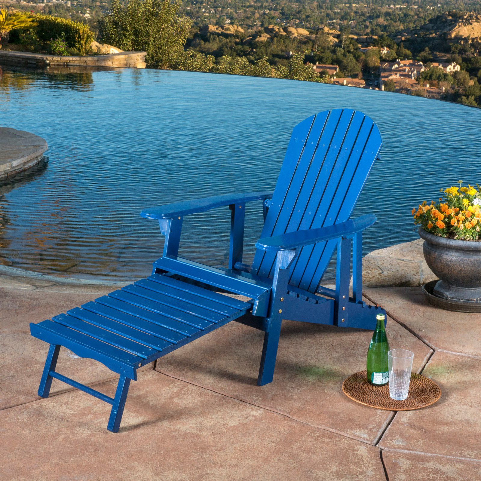 Hayle Reclining Adirondack Chair with Footrest - Set of 2 - image 2 of 11