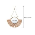 thumbnail image 2 of OATIPHO Raffia Decorative Mirror Beige Handmade Wall Art for Home Decoration, 2 of 8