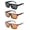 Black-Brown, variant on Men Fashion Squared Large Frame Sunglasses UV 400 Protection