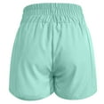 thumbnail image 6 of vigerkar Women's Athletic Shorts High Waisted Running Shorts Pocket Sporty Short Gym Elastic Workout Quick Dry Shorts Mint Green, M, 6 of 6