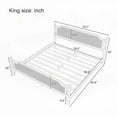 thumbnail image 3 of French Provincial Bed in Two Sizes & Colors with Rattan & Pine, 3 of 11