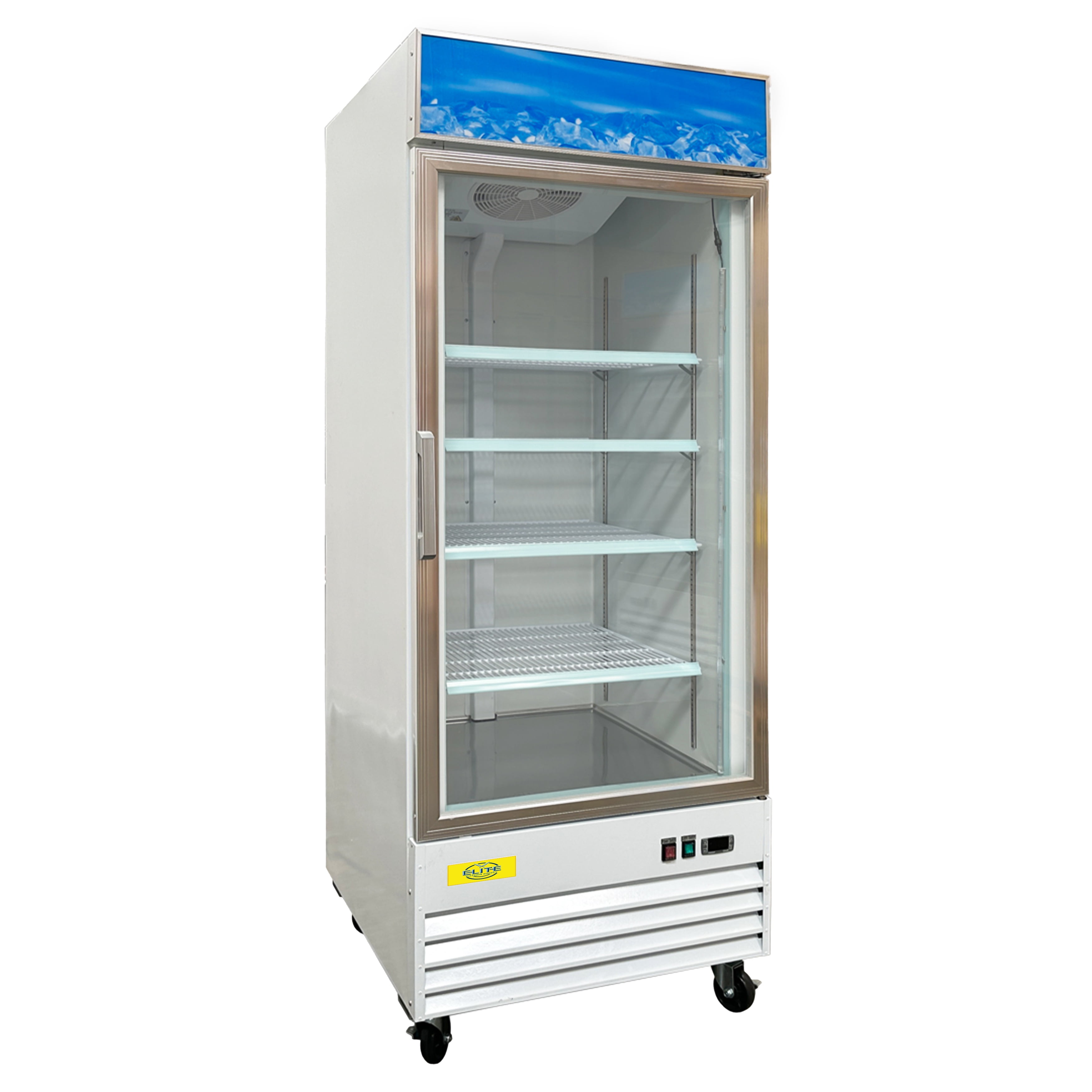 31 in. Single Glass Door Food Merchandiser Commercial Freezer, 23 cu. ft.