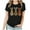 Black, variant on Novelty Graphic Tees for Women Happy Easter Bunny Print T-Shirt Cute Leopard Rabbit Tee Tops Sales of Today Wine M
