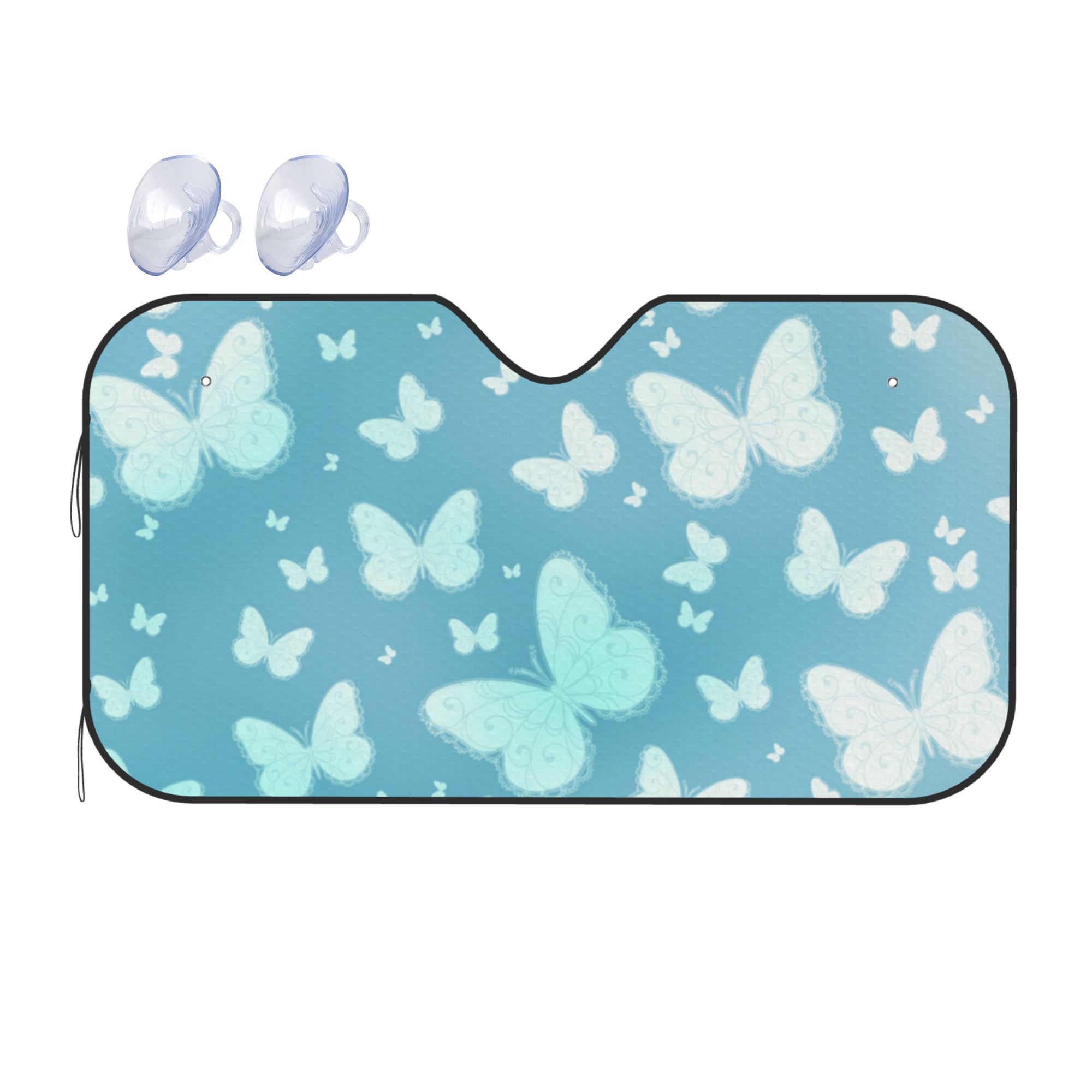 Blue Dream Catcher Feather Car Sun Shade