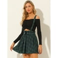 thumbnail image 2 of INSPIRE CHIC Falda De Tela Escocesa Gótica Para Mujer Faldas De Tirantes Desmontables De Cintura Alta Verde XS, 2 of 6