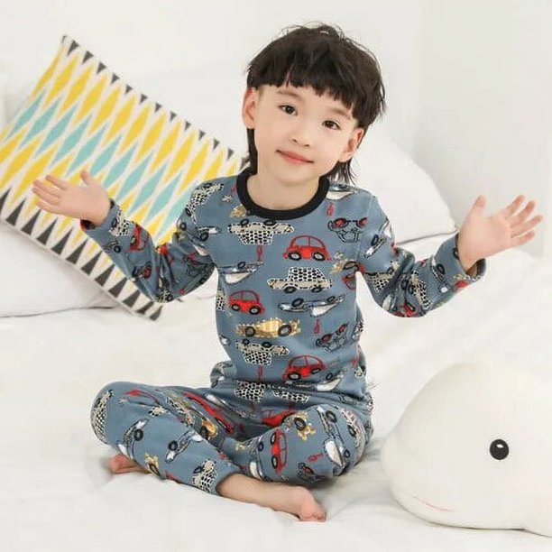Pijamas de algodón para niños y niñas, ropa de dormir de Navidad, de animales