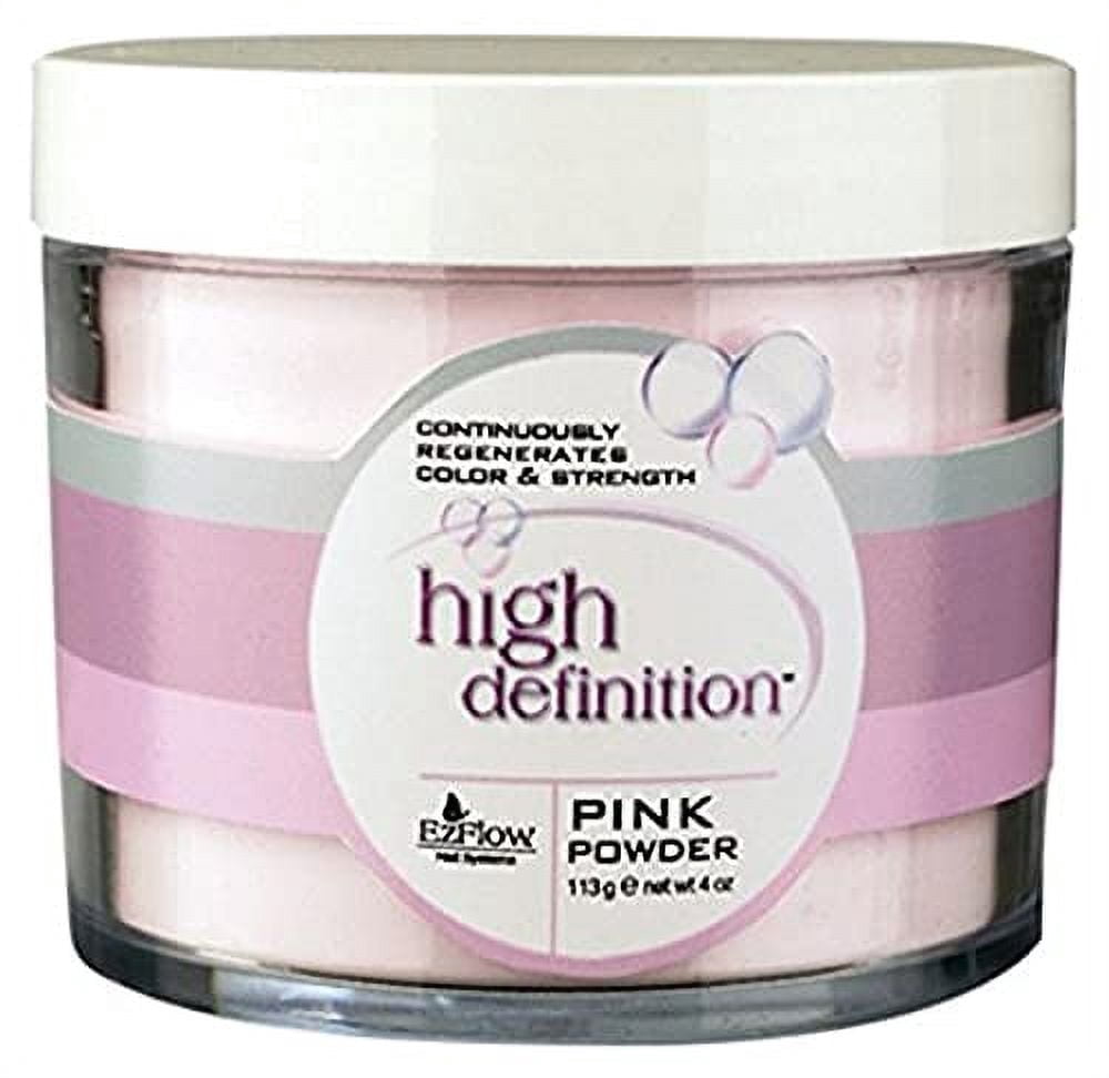 ez flow high definition pink powder false nails, 4 ounce