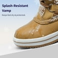 thumbnail image 3 of BURUDANI Boys Girls Waterproof Mid-Calf Winter Snow Boots for Little/Big Kids Anti-Slip Warm Booties Tan/White Size 5, 3 of 6
