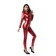 thumbnail image 4 of Traje de policía de cuero de una pieza, sexy, ajustado, de charol, con abertura, para cosplay, de ancla, 4 of 5