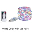 thumbnail image 3 of Guirnalda de luces LED de cobre con USB y batería, 10 m o 20 m, guirnalda navideña con control remoto, para bodas, fiestas, camping, decoración del hogar, 3 of 5