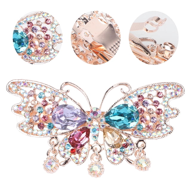 YSNOOWE 2Ud Ponytail Holders De Hierro Con Cristal Multiusos Para Fiesta Y Uso Diario