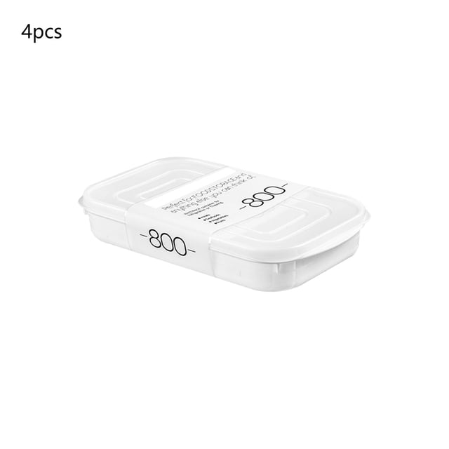 Contenedor de almacenamiento de alimentos de plástico para refrigerador con tapa Caja para mantener frescos las verduras, frutas, carne, preparación de comidas 800ml/1600ml Organizador de