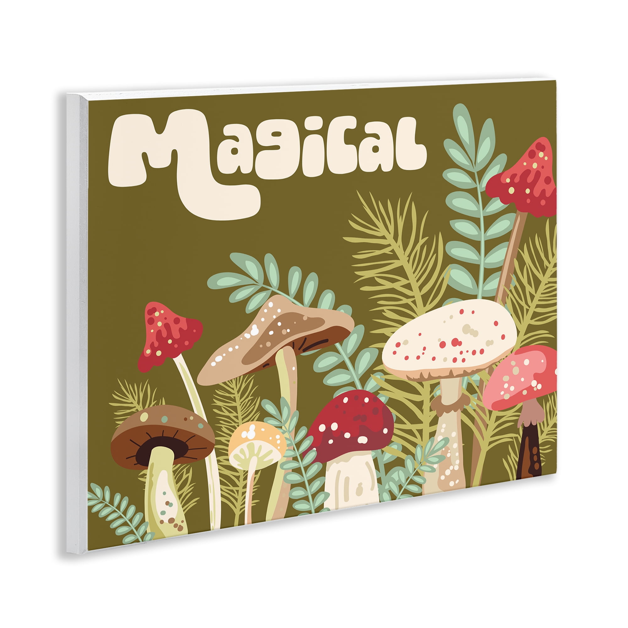 Stupell Industries Magical Botanical Mushrooms Botanical & Floral Painting Unframed Art Print Wall Art, 14 x 11