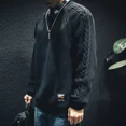 thumbnail image 3 of Suéter de punto sin capucha negro para hombre, ropa para hombre, jersey de cuello alto, nuevo, 100% cachemira pura, estilo coreano, modo calentado, tops baratos antiguos, 3 of 5