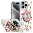 thumbnail image 2 of XPM for Apple iPhone 12 /12 Pro Phone Case, Pattern Design Hybrid with Invisible Ring Stand & Magnetic Back, Shockproof Protective Grip Cover for iPhone 12 / iPhone 12 Pro (Mini Spring Flowers), 2 of 8