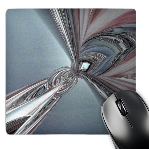 3dRose, Maroon Twist shades of maroon and gray twisted metals reflecting , MousePad