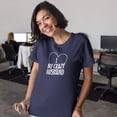 thumbnail image 4 of I Love My Crazy Husband. Funny Printed T-Shirt for Wife, Mom or Married Women Navy, 4 of 8
