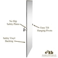thumbnail image 4 of Grand Miroir Rectangle Pivotant avec Ancrages Muraux Chromés Polis Argent Soutenu Réglable, 4 of 11
