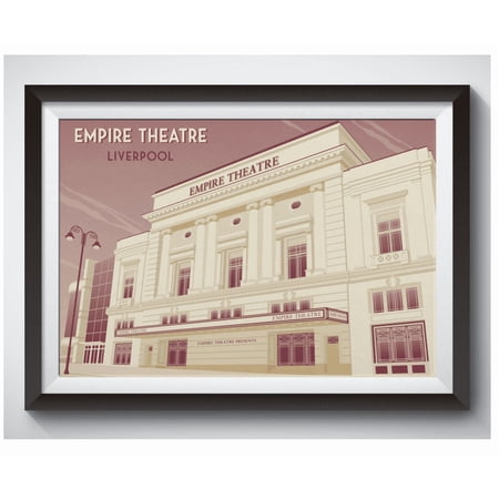 Liverpool Empire Theatre Poster Liverpool Travel Print Architecture Liverpool Fc Beatles Cavern Club Liver Building Art Deco Wall Art